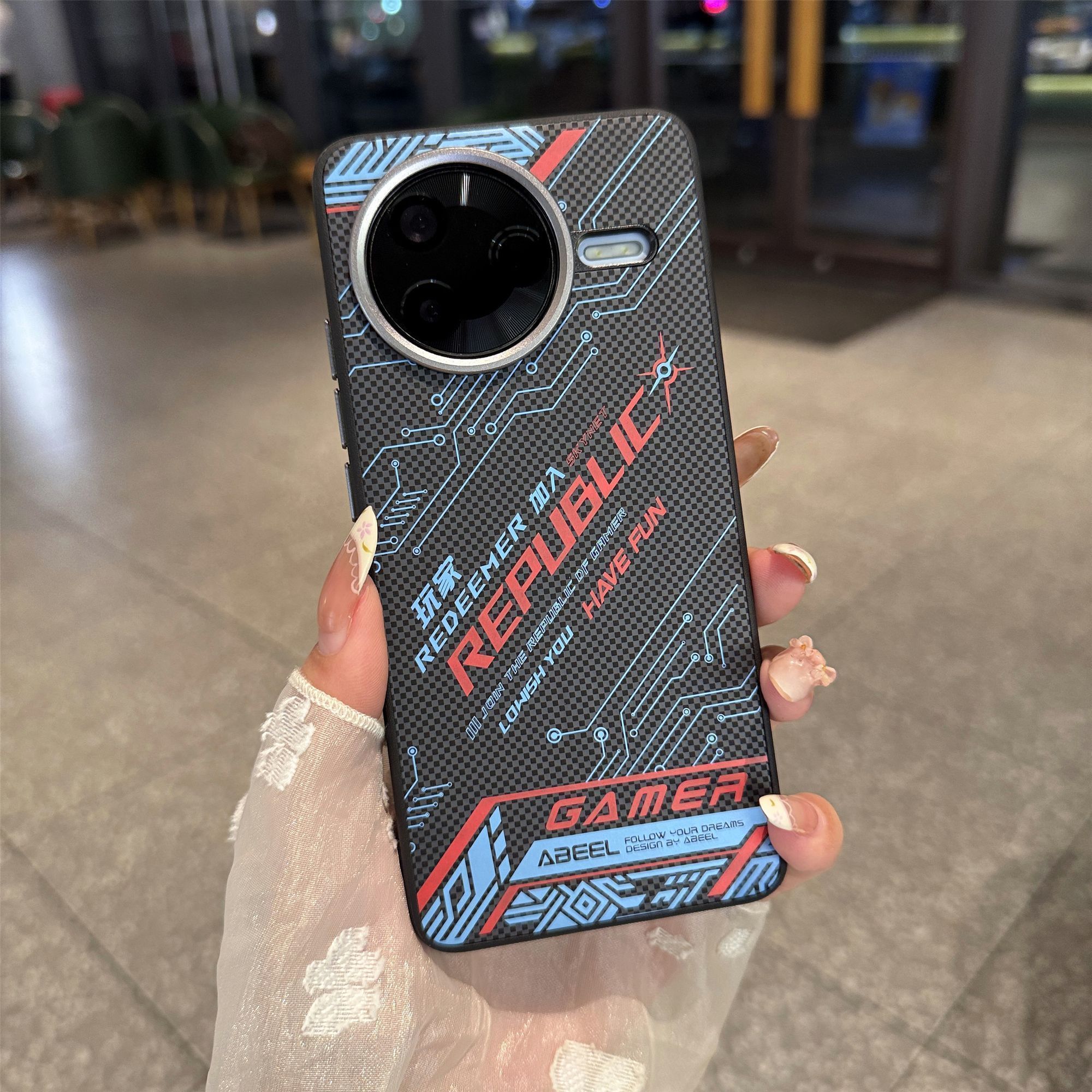 Abeel Gamer Series Carbon Fiber Pattern Shockproof Phone Case