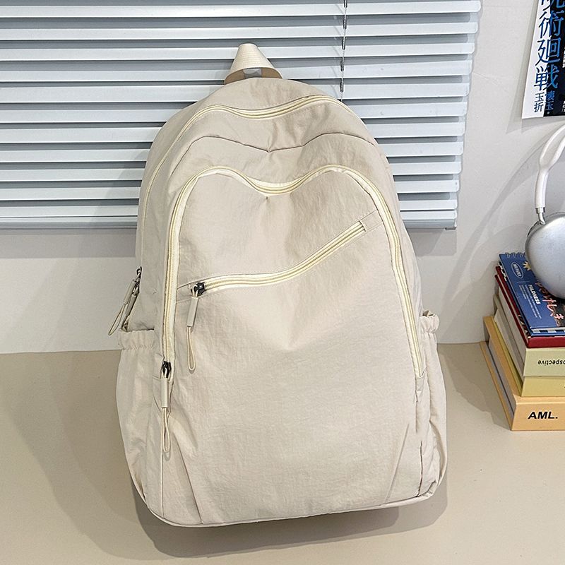 Minimalist Lightweight Nylon Backpack with Multi-Pocket Design – Casual School & Travel Bag  SEO Fil