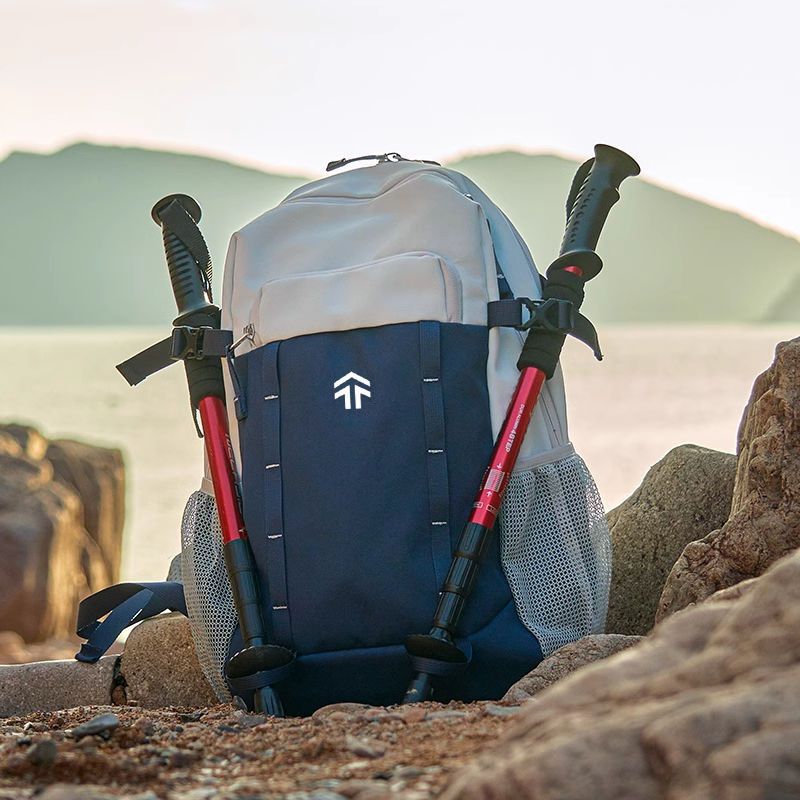 Outdoor Hiking Backpack – Large Capacity Trekking Bag with Pole Holders & Mesh Side Pockets