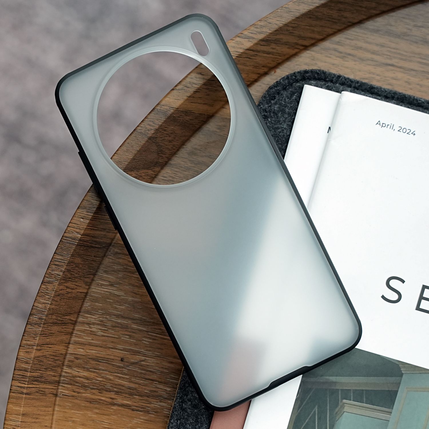 Vivo X200 Series Transparent Matte Phone Case with MagSafe Ring – Slim Anti-Fingerprint Protective C