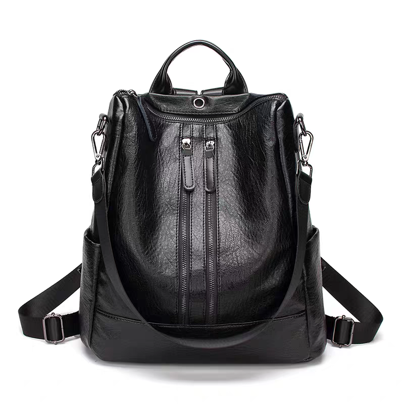 Women’s Fashion Leather Backpack – Convertible Shoulder & Handbag